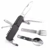 AoTu AT6364 Camping Folding Cutlery Set Knife Fork Spoon Utensil Bottle Opener Tool wholesale
