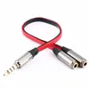 Freeshipping 2st/Lot 3,5 mm förlängning Earphone Splitter hörlurar Ljudkabel Man till 2 dubbel kvinnlig ljudkabel för all telefon