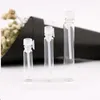 Mini flacons en verre 1ML 1CC, petites bouteilles vides rechargeables de laboratoire, tube de bouteille de parfum, huile liquide, parfum