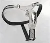 EMCC Dispositivo di castità maschile Cintura in acciaio inossidabile Modello-T Vita curva regolabile con gabbia per cazzi BDSM Giocattoli sessuali per uomini