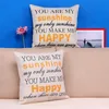 Atacado-Low Price "You Are My Sunshine" Algodão Linho inclinada Almofada lance fronha Good Design 45 * 45 centímetros