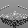 Couronnes de filles avec strass, bijoux de mariage, couvre-chef de mariée, spectacle de fête d'anniversaire, spectacle, diadèmes en cristal, accessoires de mariage # BW-T019