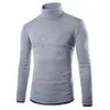 Men's tops Turtleneck Knitted Pullover spring Autumn Slim Fit Elastic Homme Solid sweaters Mens knitwear New Basic Style