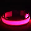 8 Kleuren 4 Maten Nacht Veiligheid Led Licht Knipperende Glow Nylon Huisdier Halsband Kleine Middelgrote Hond Huisdier aangelijnd Halsband Knipperende Veiligheid Kraag