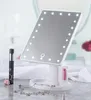 360 Degrees Rotation Makeup Mirror Adjustable 16/22 Leds Lighted LED Touch Screen Portable Luminous Cosmetic Mirrors Black/white/pink