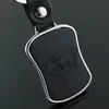 5pcs lot Leather Car Keychain Logo Key Ring Curved Shape Key Components Fashion Men's Waist Key Chain For Ford Focus 2 3 Chav304j