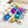 Dessin animé gratuit mignon métal couleur bonbon cloches porte-clés pendentif couple créatif sac de voiture pendentif accessoires R049 Arts et artisanat ordre de mélange