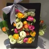 Nouveau papier d'emballage de fleurs, boîte-cadeau à main, emballage rectangulaire pliable, panier de fleurs, décoration de maison, fournitures de fête 4477187