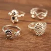 20 styles Silver Diamond Lovers Ring Mariage Bande de bijoux Banne de haute qualité 8327843