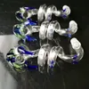 Pote de torneira espiral de vidro, cachimbos de água bongs de vidro hooakahs duas funções para plataformas de petróleo bongos de vidro