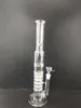 H; 40cm D: 5cm .glass bong a portata di mano tubo di acqua 7 strato a nido d'ape a nido d'ape percolatore gorgogliatore riciclatore di riciclaio di piante di cenere catcher 18mm ciotola di vetro congiunta portatile