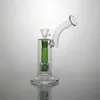 Pipes d'eau de bang en verre Bongs Pipe de percolateur en verre vert pour fumer des bongs