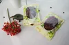 16 * 24 cm, 100 stks / partij Bloem Afdrukken Pet Plastic Ziplock Bag met Venster-Pack Cookie Opslag Poly Pouch Revealable, Chocolate Food Sack