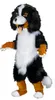 2017 Fast Design Custom White Black Sheep Dog Mascot Kostym Tecknad Karaktär Fancy Dress För Party Supply Vuxen Storlek