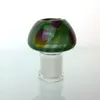 bol de diapositive d'herbe de champignon femelle Bol à bulles de couleur Accessoires pour fumer Pièce de bol pour bongs Tuyaux d'eau en verre de 14 mm Bong Slide avec poignée Tuyau d'eau