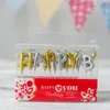 European Style Birthday Cake Decoration Home Party Use Gold / Silver / Multi-colored HAPPY BIRTHDAY Candle Cake Candles