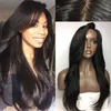 wholesale 2017 nouvelle mode sexy brésilienne cheveux humains sans colle dentelle avant perruques pleine dentelle perruque de cheveux humains avec frange à vendre