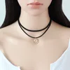 15 styles 2017 Choker Hot colliers en forme de coeur gothiques européens et américains Chokers colliers de déclaration en cachemire coréen