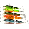 2 Sections Fishing Minnow Lure Artificial Bait with Treble Hooks 10.5CM 9.6g Plastic Hard Bait Fishing Tackle