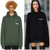 All'ingrosso- Felpa autunnale oversize verde Polizei 16ss Felpa con cappuccio ricamata con lettere Uomo Donna Felpe con cappuccio Hiphop Streetwear Abbigliamento urbano