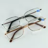 Full Metal Rim Standard Olders Reading Glasses med strömlinser Gyllene och silver 2 färger Ram blandad grossist
