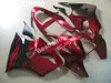 Kit de carenado de carrocería personalizado gratis para Kawasaki Ninja ZZR600 05 06 07 08 juego de carenados de molde de inyección negro rojo vino ZZX600 2005-2008 ZV19