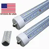 LED Tube Lights 8ft Fa8 V شكل كلا الجانبين T8 LED Tube 72W لأضواء الفلورسنت الباب الباردة AC85-265V SAA UL