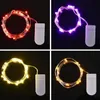 CR2032 Batterij 2M 20LEDS String Operated Micro Mini Light Copper Silver Wire Sterry LED Strips voor Kerstmis Halloween Decoratie 10pcs