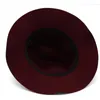 Claret Hut Kappe für Frauen Mode Dame Fedora Hüte mit Diamant Weibliche Flache Breite Krempe Jazz Caps Filz Trilby Herbst winter Neue GH-224