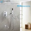 55X35 CM Ultra-thin Rain Shower Head With Easy-Installation Embedded Box Shower Valve Bathroom Shower Faucet Set 002-55X35T-2S/002-55X35T-2M