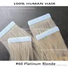 Tape In Human Hair Extensions Pu Skin Weft Remy 40 Pieces 100g Brazilian Virgin Hair Straight 18"20"22" Ali Magic Factory Price