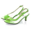 Partihandel Kvinnor Sandaler Stor Storlek Sommar Ladies Sandaler Transparent Neon Low Heels Designer Skor Kvinna Casual Skor