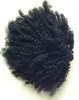 Queue de cheval bouclée Coiffure Afro Kinky Curly Cordon Queues de cheval pour les femmes noires One Piece Extensions de cheveux vierges brésiliens # 2 brun foncé