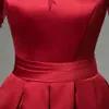 Korte rood kanten prom -jurken 2021 Een lijn veter omhoog Royal Blue Satin Party Jurken Real Pictures Plus Size2615553