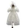 3pcs! hot sale! high quality fashion newborn baby girls dress infant baby girl Christening Gown girls lace party wedding dress