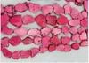 Cute Pink Turquoise Stone Slice Loose Bead 20x35mm 16inch about 10-16 bead