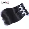 8A Peruwiański Indian Malezyjski Brazylijski Prosta Dziewiczy Ludzki Włosy Uwagi 3/4/5 Bundles Norek Remy Hair Extensions Natural Black Color Dwamiasta