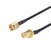 Freeshipping 10pcs/lot 3M RP SMA Male To Female WiFi Router Antenna Extension Cable Cord