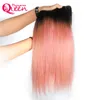Rose Gold Color Ombre Brazilian Straight Hair Weave Extensions Rose Gold 100% Virgin Human Hair 3 Bundles Ombre Hair Weave Free Shipping