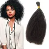 Tressage humain en vrac cheveux pour les femmes noires mongole serré afro crépus bouclés en vrac extensions de cheveux 1 bundle FDSHINE