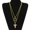 Iced Out Micro Ruby Jesus Face Pendant Necklace Set för män av hög kvalitet Zinklegering Hip Hop Jewelry29166719722045