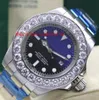 Reloj de pulsera de lujo de moda 'James Cameron' Azul Negro 116660 Reloj de buceo de 44 mm Bisel de diamante más grande Movimiento automático Zafiro Relojes mecánicos luminosos para hombres