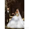 Saidmhamad Sheer Sweetheart Heavy Crystals Ball Gowns Long Sleeves Wedding Dress In Stock Bridal Dress vestido de noiva7691169