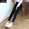 Women's Jeans Wholesale- Basic 5-Pockets Mid Waist Skinny For Women 2021 Femme EASY TO WEAR Slim Fit Stretch Denim Pants Woman Black Gray Bl