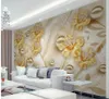 Jewelry flowers 3D aesthetic TV background wall mural 3d wallpaper 3d wall papers for tv backdrop