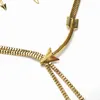 Set di gioielli con freccia dal design unico Set di orecchini con collana a catena colore argento antico/oro Boho per gioielli da donna