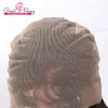 Nasswasserwelle volle Spitzenperücken für schwarze Frauen menschliches Haar lockiges malaysisches jungfräuliches Haar wellige Spitzenfrontwigs mit Babyhaar -GreaTremie