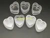 500pcs/lot Heart Shape 4g Clear Plastic Sample Containers Mini PS Jar With Lid Empty Cosmetic Packaging Pot Box