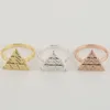 Everfast Wholesale 10pc/Lot Punk Style Triangle Shape Rings Silver Gold Rose Gold Plated Simple Fashion Wave Ring for Women Can Girl Can Plange EFR008