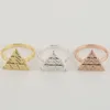 Everfast Wholesale 10pc/Lot Punk Style Triangle Wave Forme Rings Серебряное золото розовое золото.